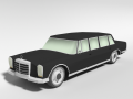 low poly cartoon retro limousine 3D Models
