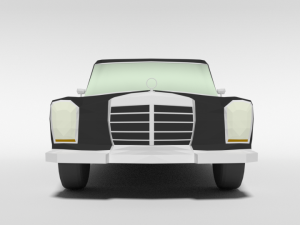 low poly cartoon retro limousine Modelo 3D