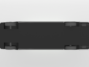 low poly cartoon retro limousine Modelo 3D