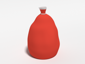 cartoon santa claus bag Modelo 3D
