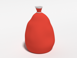 cartoon santa claus bag Model 3D