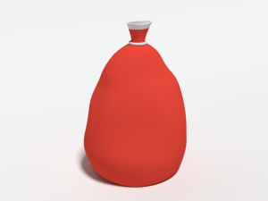 cartoon santa claus bag Model 3D