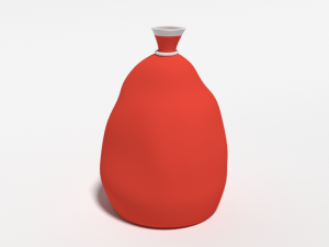 cartoon santa claus bag Model 3D