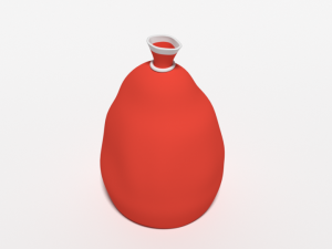 cartoon santa claus bag Model 3D