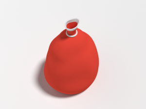 cartoon santa claus bag Model 3D