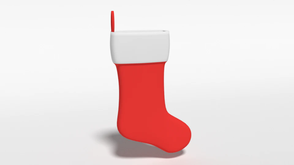 cartoon christmas stocking 3D Model .c4d .max .obj .3ds .fbx .stl .blend 