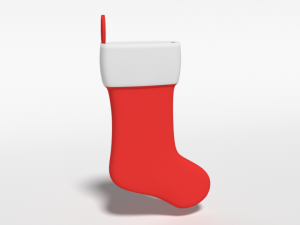 cartoon christmas stocking Modelo 3D