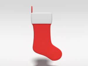cartoon christmas stocking 3D Model