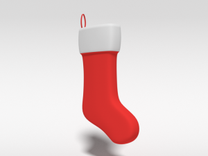 cartoon christmas stocking Modèle 3D