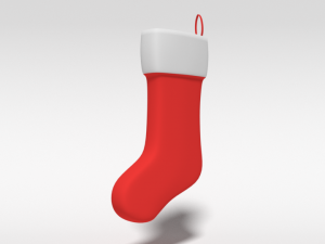 cartoon christmas stocking Modèle 3D