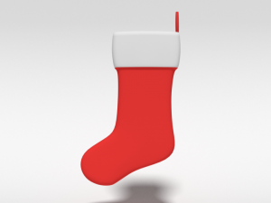 cartoon christmas stocking Modèle 3D
