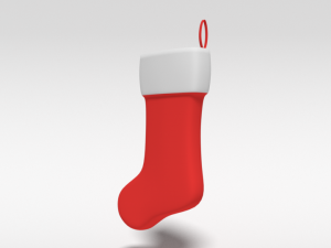 cartoon christmas stocking Modèle 3D