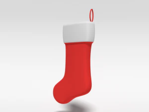 cartoon christmas stocking 3D Model