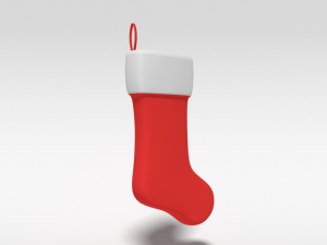 cartoon christmas stocking Modèle 3D