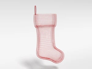 cartoon christmas stocking 3D Model