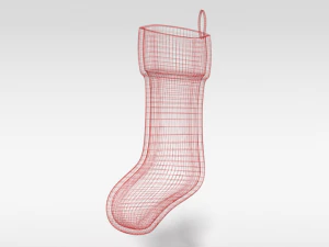 cartoon christmas stocking 3D Model