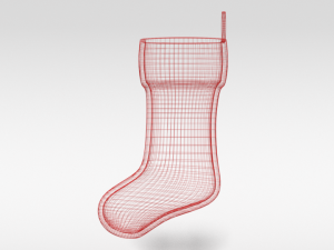 cartoon christmas stocking Modèle 3D