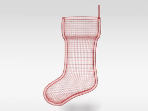 cartoon christmas stocking 3D Model