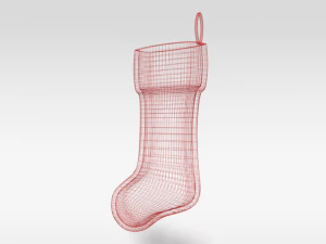 cartoon christmas stocking 3D Model