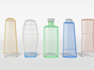 low poly shampoo and shower gel bottles Modèle 3D