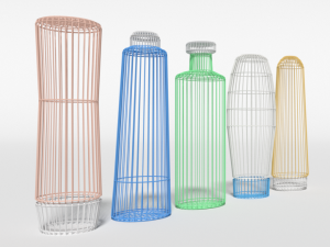 low poly shampoo and shower gel bottles Modèle 3D