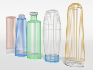 low poly shampoo and shower gel bottles Modèle 3D
