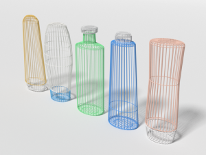 low poly shampoo and shower gel bottles Modèle 3D