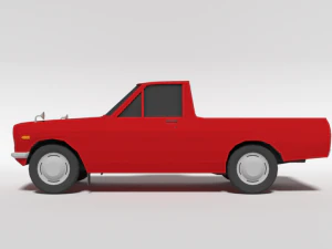 low poly cartoon datsun 1000 pickup b20 3D Model