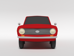 low poly cartoon datsun 1000 pickup b20 3D Model