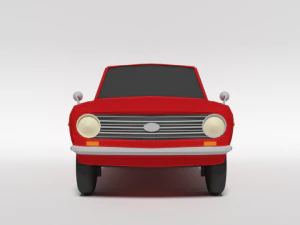 low poly cartoon datsun 1000 pickup b20 3D Model
