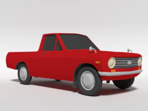 low poly cartoon datsun 1000 pickup b20 3D Model