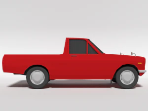 low poly cartoon datsun 1000 pickup b20 3D Model