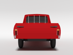 low poly cartoon datsun 1000 pickup b20 3D Model