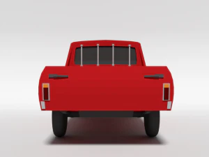 low poly cartoon datsun 1000 pickup b20 3D Model