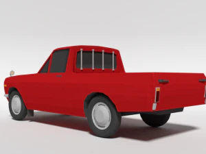 low poly cartoon datsun 1000 pickup b20 3D Model