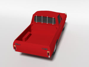 low poly cartoon datsun 1000 pickup b20 3D Model