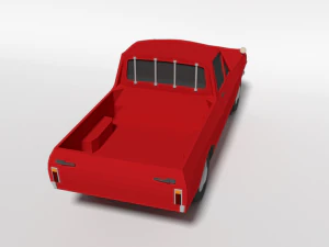 low poly cartoon datsun 1000 pickup b20 3D Model