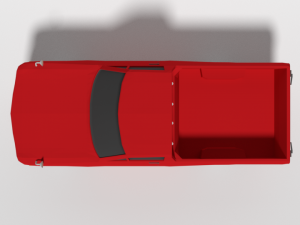 low poly cartoon datsun 1000 pickup b20 3D Model