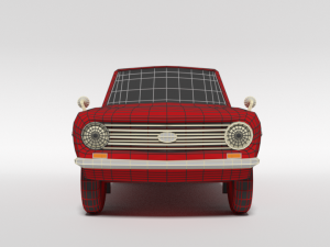 low poly cartoon datsun 1000 pickup b20 3D Model