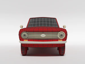 low poly cartoon datsun 1000 pickup b20 3D Model
