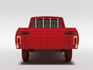 low poly cartoon datsun 1000 pickup b20 3D Model