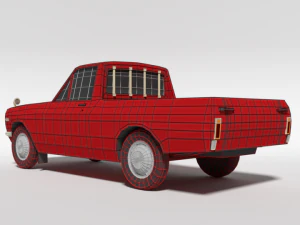 low poly cartoon datsun 1000 pickup b20 3D Model