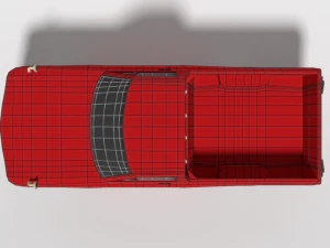 low poly cartoon datsun 1000 pickup b20 3D Model
