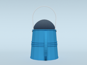 low poly cartoon watering can 3D Model