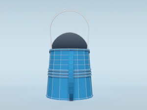 low poly cartoon watering can 3D Model