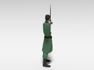 low poly archer 3D मॉडल