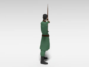 low poly archer 3D Model