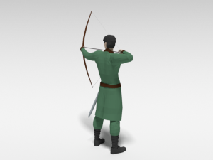 low poly archer 3D मॉडल