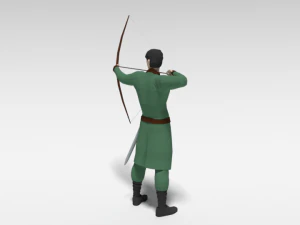 low poly archer 3D Model