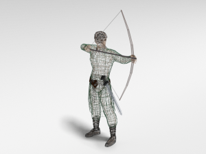 low poly archer 3D मॉडल